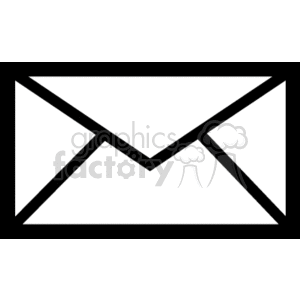 Black and white envelope. clipart. Commercial use image # 166372