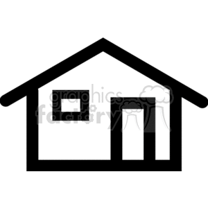 black and white house clipart. Commercial use image # 166377