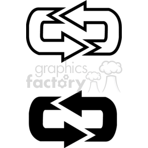   arrow arrows recycle  BIM0331.gif Clip Art Signs-Symbols black white vinyl-ready vinyl vector repeat sustainable