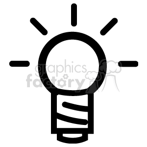 a lightbulb clipart. Commercial use image # 166412