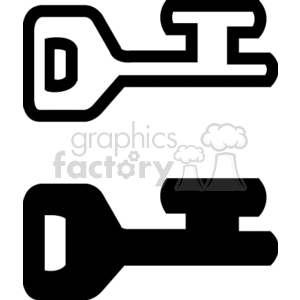   key keys  BIM0371.gif Clip Art Signs-Symbols black and white 