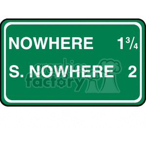 signs sign street nowhere south   Clip+Art