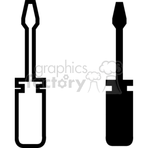 screwdriver screw driver screwdrivers Clip+Art mechanic vector vinyl+ready black+white