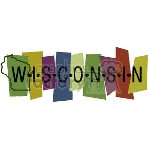 Wisconsin Banner clipart. Commercial use image # 167599