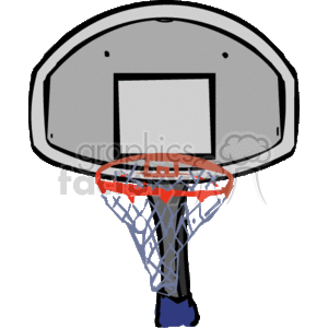 clipart - Basketball hoop with backboard.