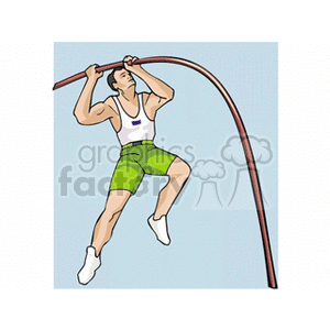 polevaulter clipart. Commercial use image # 168073