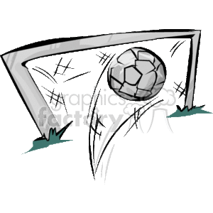 soccer net without a goalkeeper clipart. Commercial use image # 168122