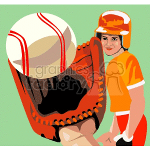 glove catching a baseball clipart. Commercial use image # 168418