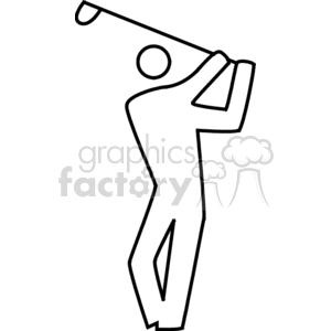   golf golfer golfers golfing silhouette silhouettes  golfer701.gif Clip Art Sports Golf 