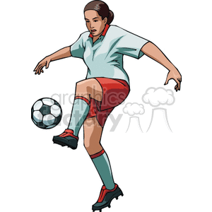   girl girls teenager soccer player players ball balls kick sports sport  Soccer002c.gif Clip Art Sports Soccer 