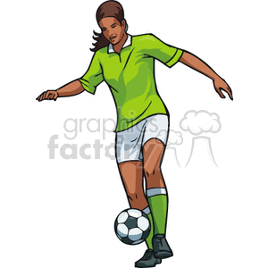   girl girls teenager soccer player players ball balls kick sports sport  Soccer012c.gif Clip Art Sports Soccer 