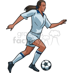   girl girls teenager soccer player players ball balls kick sports sport  Soccer014c.gif Clip Art Sports Soccer 