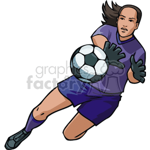 girl soccer goalkeeper clipart. Royalty-free image # 169821