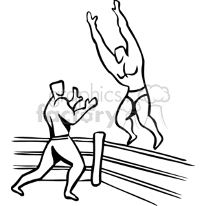 Wrestling clipart. Commercial use image # 170213