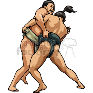 sumo wrestlers clipart.
