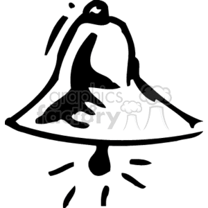 black and white bell clipart. Commercial use image # 170451