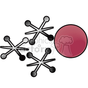 Jacks Game clipart. Commercial use image # 170983