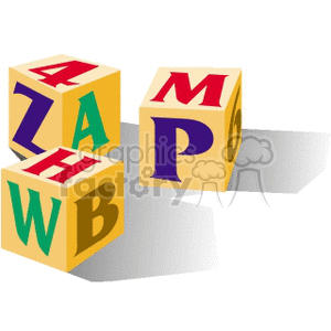 wooden letter blocks clipart. Commercial use image # 170987