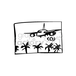 airplane landing clipart. Commercial use image # 171957