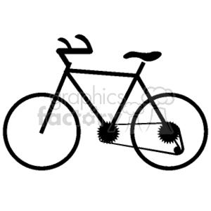 Black Bicycle clipart. Commercial use image # 172324