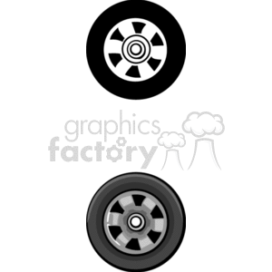 Two Black Tires clipart. Royalty-free image # 172338