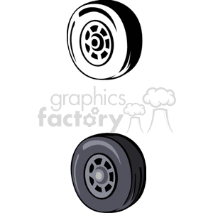 clipart - Two car tires.