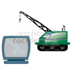   crane cranes heavy equipment construction  CAD01.gif Clip Art Transportation Land 