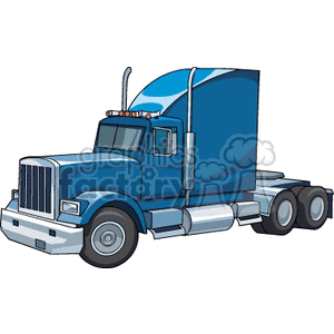 blue semi truck