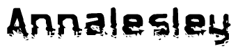 The image contains the word Annalesley in a stylized font with a static looking effect at the bottom of the words