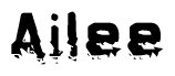 The image contains the word Ailee in a stylized font with a static looking effect at the bottom of the words