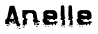 The image contains the word Anelle in a stylized font with a static looking effect at the bottom of the words