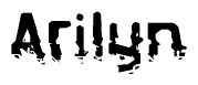 The image contains the word Arilyn in a stylized font with a static looking effect at the bottom of the words