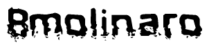 The image contains the word Bmolinaro in a stylized font with a static looking effect at the bottom of the words