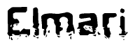 The image contains the word Elmari in a stylized font with a static looking effect at the bottom of the words