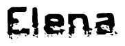 The image contains the word Elena in a stylized font with a static looking effect at the bottom of the words