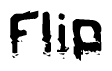 The image contains the word Flip in a stylized font with a static looking effect at the bottom of the words