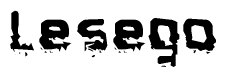 The image contains the word Lesego in a stylized font with a static looking effect at the bottom of the words