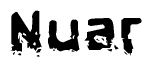 The image contains the word Nuar in a stylized font with a static looking effect at the bottom of the words