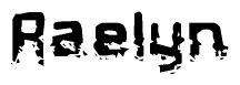 The image contains the word Raelyn in a stylized font with a static looking effect at the bottom of the words