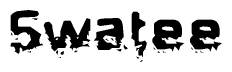 The image contains the word Swatee in a stylized font with a static looking effect at the bottom of the words