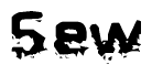 The image contains the word Sew in a stylized font with a static looking effect at the bottom of the words
