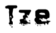 The image contains the word Tze in a stylized font with a static looking effect at the bottom of the words