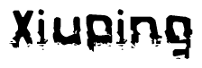 The image contains the word Xiuping in a stylized font with a static looking effect at the bottom of the words