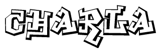 The clipart image features a stylized text in a graffiti font that reads Charla.