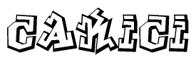 The clipart image features a stylized text in a graffiti font that reads Cakici.