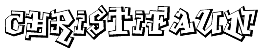 The clipart image features a stylized text in a graffiti font that reads Christifaun.