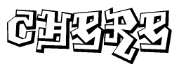 The clipart image features a stylized text in a graffiti font that reads Chere.