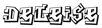 The clipart image features a stylized text in a graffiti font that reads Deleise.