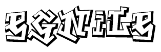 The clipart image features a stylized text in a graffiti font that reads Egnile.