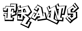 The clipart image features a stylized text in a graffiti font that reads Frans.
